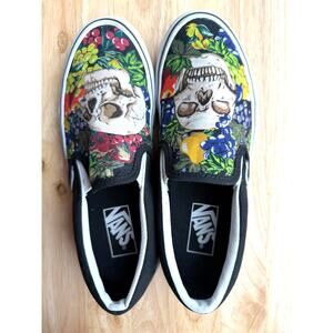 Vans Sneaker Unisex M-6.5 W- 8 Shoes Fruit Skull Artsy Comfortable Goth Grunge
